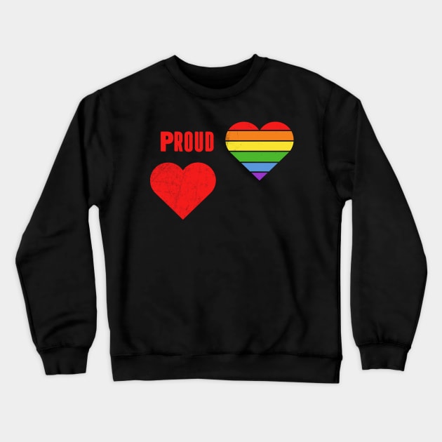 Proud T-shirt LGBT Pride Shirt LGBTQ Supporter Pride Month Gift Gay Pride Crewneck Sweatshirt by NickDezArts